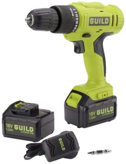 Guild - 2 Battery 13AH Cordless Hammer Drill ? 18v